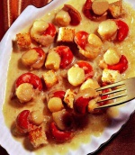Морские гребешки с овощным соусом